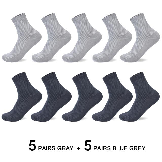 Bamboo Fiber Men Socks Business Breathable Male