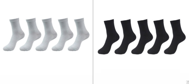 5 Pairs Bamboo Fiber Socks Men's Mid-calf Breathable Socks Business Men's Socks Solid Color