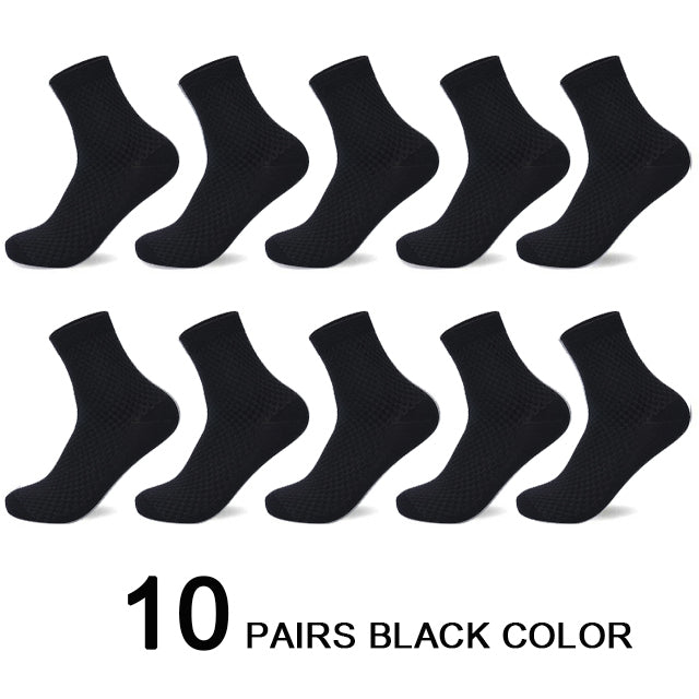 Bamboo Fiber Men Socks Business Breathable Male