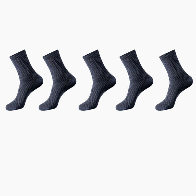 Bamboo Fiber Men Socks Business Breathable Male